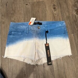 Blue and White Women's Shorts
